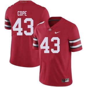 Men's Ohio State Buckeyes #43 Robert Cope Red Nike NCAA College Football Jersey Real FUR0044EA